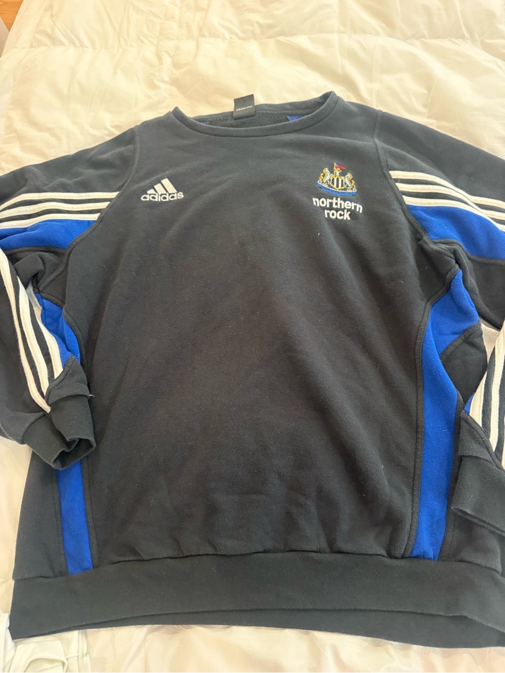 Adidas Men's navy Blue Crew Sweatshirt with Northern Rock Crest
